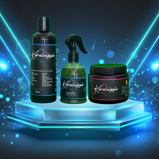 Kit Crecimiento total  Premium - Shampoo + Suero + Activador de Rizos