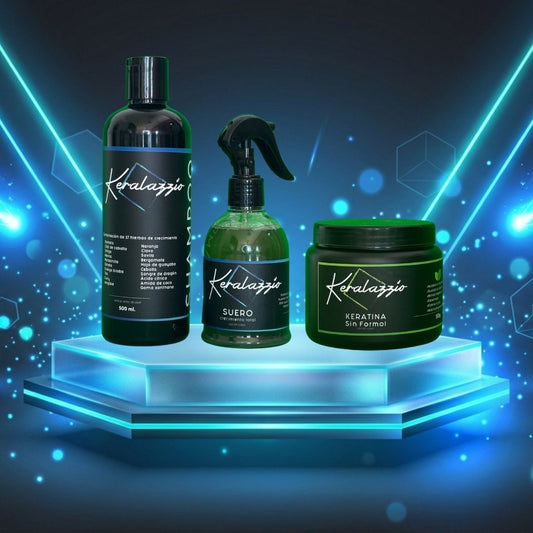 Kit Crecimiento total  Premium - Shampoo + Suero + Keratina