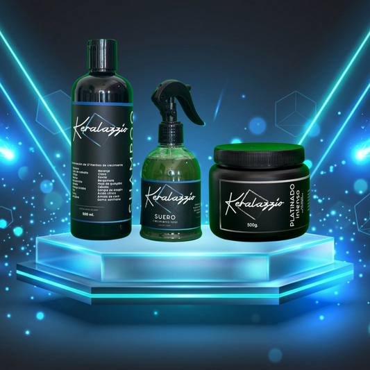 Kit Crecimiento total  Premium - Shampoo + Suero + Matizador de canas 500g