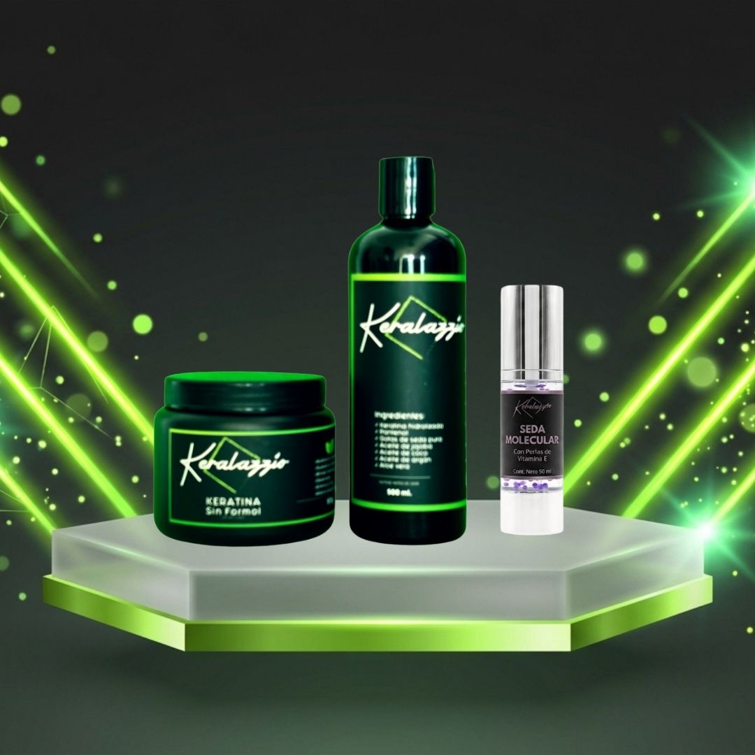 Paquete Seda  Keratina en Crema + Gotas de Seda Molecular con perlas de vitamina E