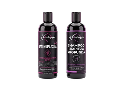 Taninoplastia Keralazzio 500ml con Shampoo Anti Residuos
